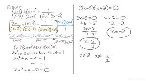 How To Solve Rational Equations With