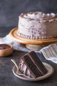 I use heavy cream instead of milk in my frosting because i like the way it taste and i always refridgerate my cakes and cupcakes. Dark Chocolate Cake With Whipped Cream Frosting Lovely Little Kitchen