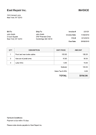 100 Free Invoice Templates Print Email Invoices