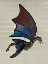 Flying Dragon Stained Glass 3d