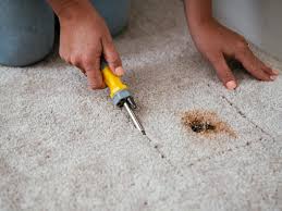 how to fix and patch stained carpeting