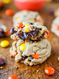 Reese S Pieces Soft Peanut Butter Cookies By Averie Cooks Soft Peanut  gambar png