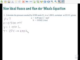 Ap Chem Van Der Waals Problem