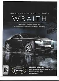 rolls royce wraith print ad braman