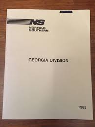 Norfolk Southern Georgia Division Track Chart Maps 1989
