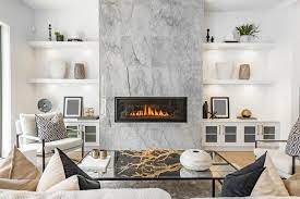 Gas Fireplace With A Wall Switch