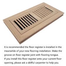 homewell white oak wood floor register