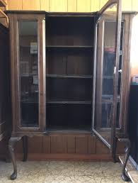 antique breakfront china cabinet