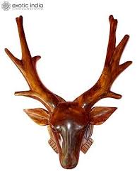 20 Wood Deer Head For Wall Hanging