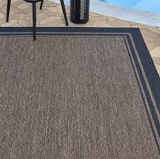 An 8x10 rug is common for living rooms of average size. Amazon Com Gertmenian 21359 Outdoor Rug Freedom Collection Bordered Theme Smart Care Deck Patio Carpet 8x10 Large Border Black Nut Brown Everything Else