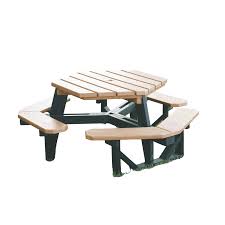 Some plastics intentionally mimic other materials. Recycled Plastic Hexagon Picnic Table Sunbrite Outdoor Furniture