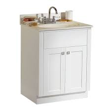 Beautiful home depot bathroom vanity sink combo picture. Woodnote Shaker 25 Inch Vanity Cabinet In White With Top In White The Home Depot Canada