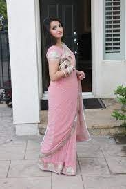 outfit of the day pink sari