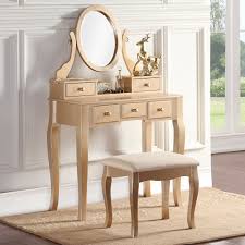 makeup vanity table and stool set