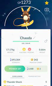 Pokemon Go 3 stars Shiny alolan Raichu, Video Gaming, Gaming Accessories,  Game Gift Cards & Accounts on Carousell