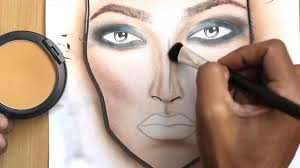 makeup face chart face drawing new