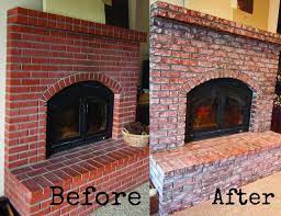 Brick Fireplace Makeover