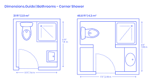 But before you tear out that old tub, read up on the design, installation, and costs of such a project. Corner Shower Bathrooms Dimensions Drawings Dimensions Com