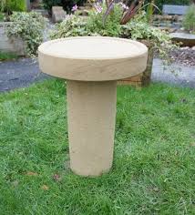 Round Stone Cremation Bird Bath Urns