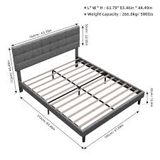 queen size upholstered platform bed