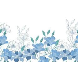 blue flowers background design