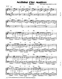 Free sheet music database for musicians. Nothing Else Matters Metallica Free Piano Sheet Music Pdf
