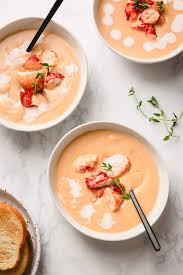 creamy lobster bisque sweet savory