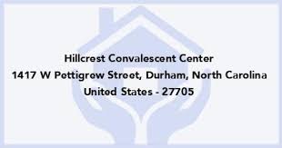 hillcrest convalescent center in durham