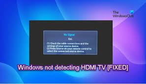 windows 11 10 not detecting hdmi tv or