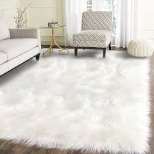 faux fur sheepskin area rugs 5 8 ft