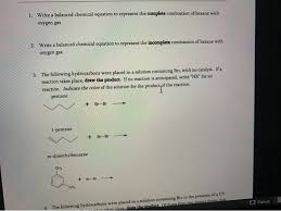 balanced chemical equation to represent