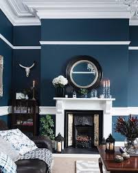 navy living rooms