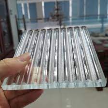 low iron corrugated cast fusing glass