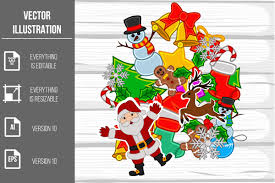 Christmas Collection Vector Clipart Graphic By Artnovi Creative Fabrica