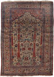 antique silk heriz rug circa 1880