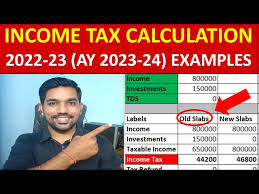 how to calculate income tax 2022 23 ay
