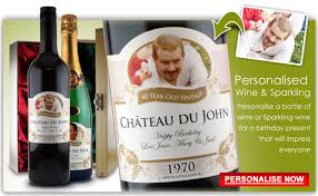 birthday presents personalised wine