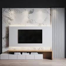 Brown Wooden Led Tv Wall Panel For