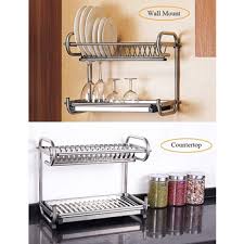 2 In 1 Stainless Steel Dish Rack For