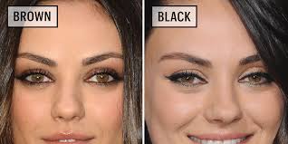 celebrities wearing black versus brown eyeliner why you should wear brown eyeliner