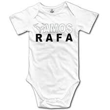 Rafael nadal can we talk about your tight clothing page 2 espn. Rafael Nadal Rafa Vamos Logo Baby Girls White Romper Bodysuit Buy Online In Botswana At Botswana Desertcart Com Productid 41406120