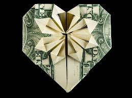 Take the left tip on the outside of the heart and fold it about 1⁄2 inch (1.3 cm) in towards the middle. Art From Money Paper Money Origami National Museum Of American History
