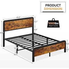 Wood Frame Queen Platform Bed