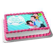 Birthday Cake For Papa From Daughter And Son gambar png