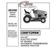 craftsman tractor parts manual 944 604410
