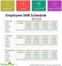 weekly employees duty roster format