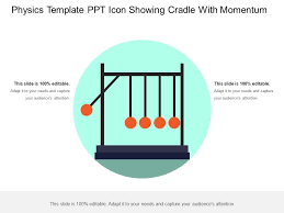 Physics Template Ppt Icon Showing Cradle With Momentum