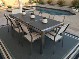 Check out our outdoor dining table selection for the very best in unique or custom, handmade pieces from our home & living shops. Outdoor Dining Set For 8 Black Granite Top White Chairs Tulius