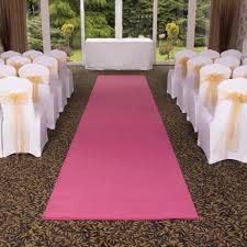 plain pink wedding aisle carpet runner