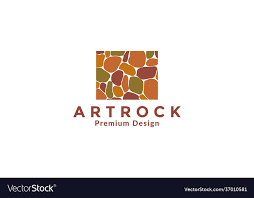Colorful Art Rock Wall Building Logo